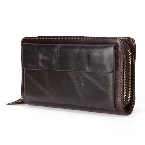 Porte-monnaie long hommes en cuir pour tout ranger sans encombrement