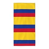 DUWAA Toallas de baño ligeras con estampado de la bandera de Colombia para mujeres y hombres, absorbentes, más rápido de secar, perfectas para baño, hotel