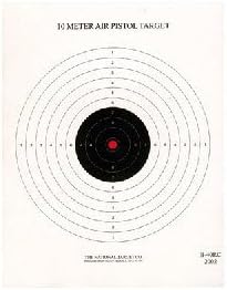 National Target Single Bull Red Center Air Pistol Target