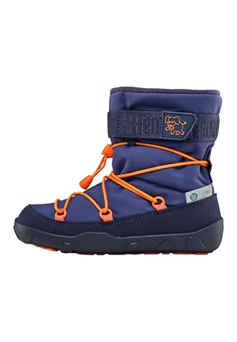 Affenzahn Schneestiefel Vegan Snowy wasserdicht, warm gefüttert, zum Reinschlüpfen, Größe 21-32 Elefant - Dunkelblau, 28