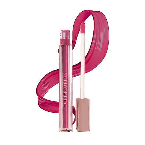 Image of Bergamot Beaute Matte Liquid Lipstick Suede Melts Non Transfer, Waterproof, Kiss Proof Long Lasting Upto 8 + Hours For Women 2.1ml (Peach Flirt)