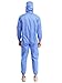 Moily Unisex Adult Lightweight Hazmat Suits with Hood Zipper Long Jumpsuit for Spray Painting Industrial Blue X-Large