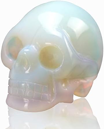 Opal 2.0 inch Natural Carved Skull Crystal Statue | Reiki Healing...
