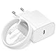 iPhone Ladegerät Ladekabel USB C für iPhone 16 15/16 15 Pro/16 15 Pro Max/16 15 Plus, 20W USB C Schnellladegerät &iPhone Schnellladekabel USBC 2M für iPad Pro/Air/Mini, USBC Adapter/Netzteil/Stecker