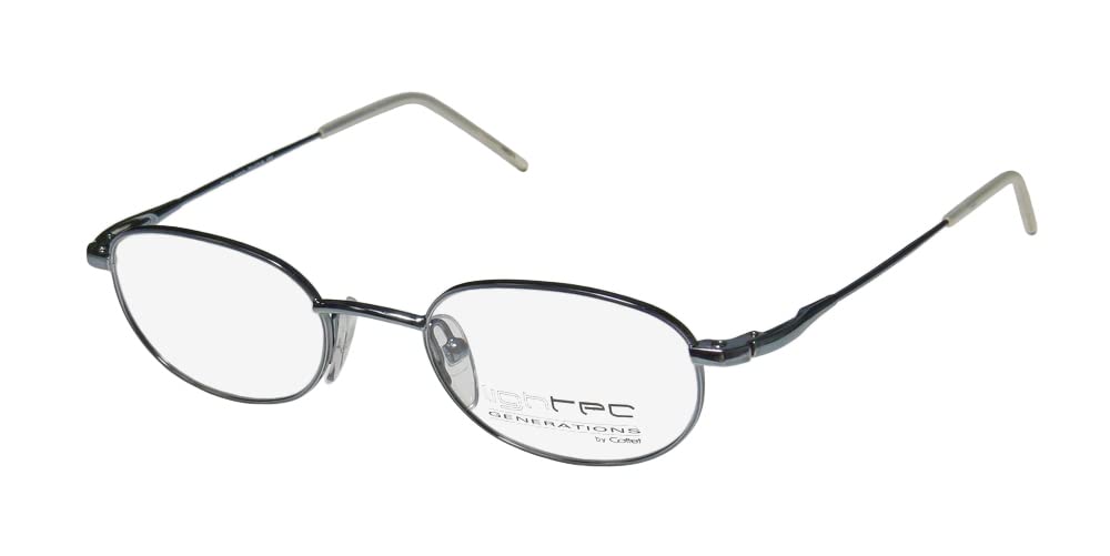 Lightec Tech 620c Mens/Womens Designer Full-rim Flexible Hinges Eyeglasses/Eye Glasses (44-18-125, Light Blue)