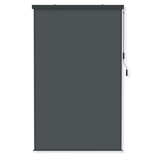 FIVMEN Tenda a rullo verticale per esterni, 160 x 250 cm, resistente alle intemperie, protezione solare con manovella, per balcone, balcone, protezione da sguardi indiscreti, per terrazza e giardino
