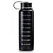 Bouteille Thermos 1L Bouteille d'eau Marqueur De Temps Gourde Reutilisable Anti Fuite pour Enfant Adulte Sport École Voyage Camping Gourde Sport