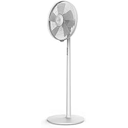 Cecotec Ventilador de pie con Mando a Distancia y Temporizador EnergySilence 540 Smart. 55 W, 5 Aspas de 40 cm de Diámetro, Oscilante, 3 Velocidades, 2 Alturas, Motor de Cobre, Blanco