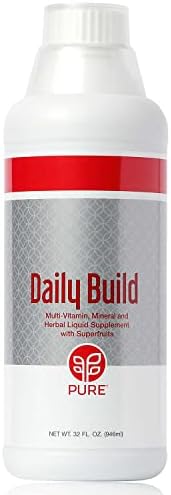Pure Daily Build Liquid Multivitamin & Mineral/Herbal Dietary Supplement with Superfruits - 1 Bottle of 32 Fl Oz (946ml)