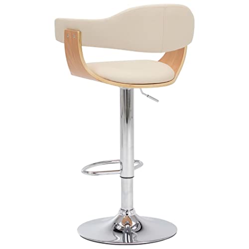 Tabourets de bar en cuir synthétique haut de gamme avec dossier capitonné x2 - 3