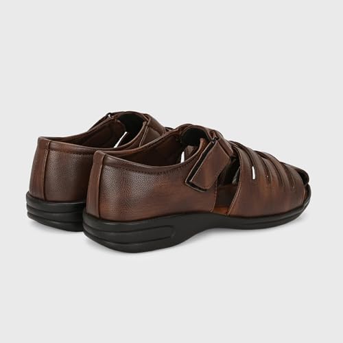 Image of Centrino Sandal for Men | Grip Insole for Stability | Modern Look with Straps | Comfortable Footwear (9780)