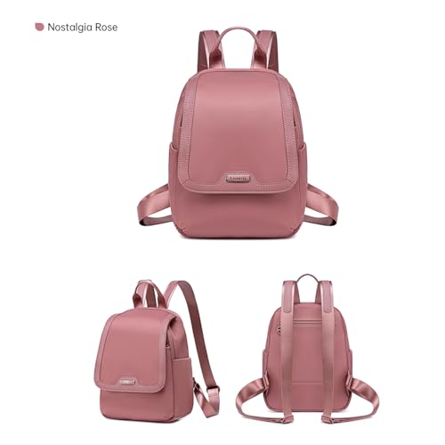 CHANTRIA Small Backpack for Women 7L Magnetic Flap Multi-pocket Ladies Backpack for 8.3" iPad Mini, Fashion Backpack for Shopping Casual Travel-light -Nostalgia Rose