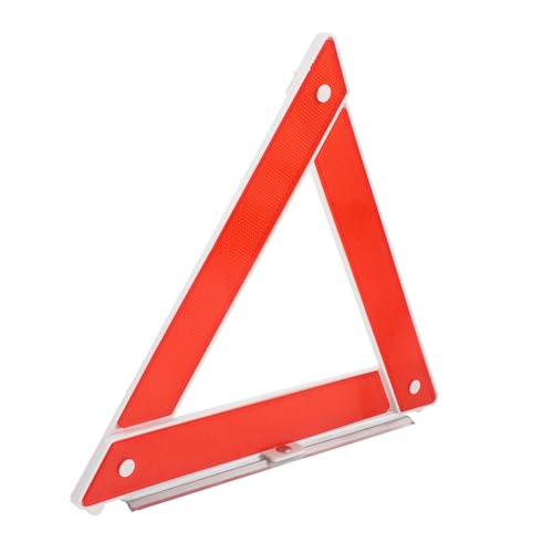 HONMEET Señal De Advertencia Triangular Plegable Pequeña para Automóviles, Triángulo De Emergencia Reflectante Portátil, Uso Vial y Seguridad para Conductores Carretera