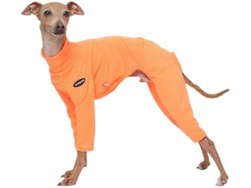 D DOGGY STAR イタグレ服 接触冷感 蛍光 クール ロンパース つなぎ 小型犬 中型犬 大型犬 春夏 ドッギースター (蛍光オレンジ, 2XL)