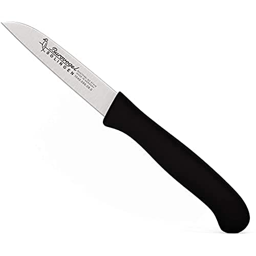 Burgvogel SOLINGEN Petit Couteau de Cuisine, Inoxydable, 8 cm, Acier Inoxydable, Lavable au Lave-Vaisselle, Noir, série de Couteaux de ménage Cover