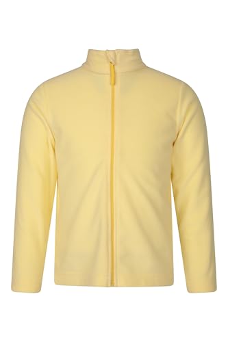 Mountain Warehouse Camber II Kids Full-Zip Fleece - Comfy, Lightweight Sweatshirt, Full-zip, For Boys & Girls - For Spring Summer, Camping, Outdoors & Hiking Pale Yellow Kids Size 9-10 Years