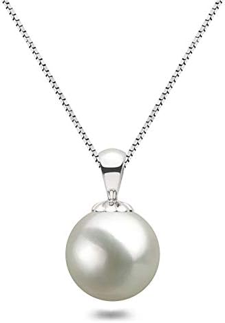 White Japanese AAAA 13.5mm Freshwater Cultured Pearl Pendant Necklace 18 Inch Solitaire Necklace Pendant - Orien Jewelry