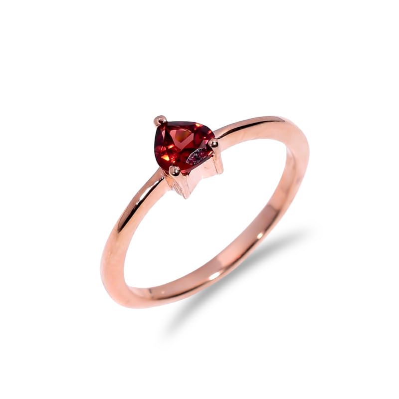 Bague en grenat bague en argent 925 vintage fait main R-026-24-P