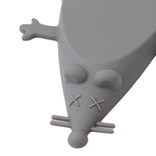 Sevenfly Cute Mouse Silicone Door Stopper Gray Mouse Door Stop Decorative Animal Doorstop Door Wedge(Gray) #TOP3