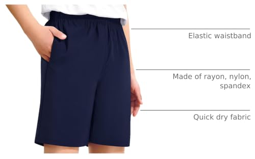 Image of Somaibo Boys Athletic Shorts Kids Quick Dry Basketball Soccer Running Sports Gym Active Performance Shorts with Pockets