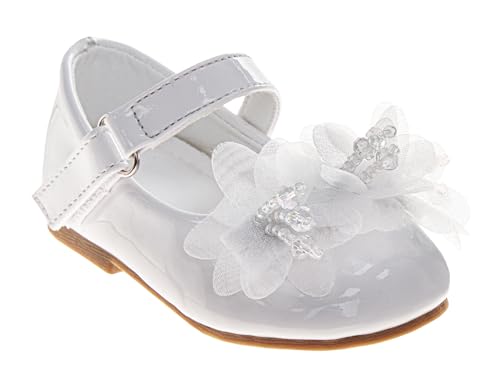 Josmo Baby-Girl's Sandals Soft Sole First Walker Dress Shoes Bow Flower Strap