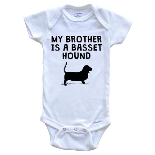 My Brother is A Basset Hound Cute One Piece Baby Bodysuit