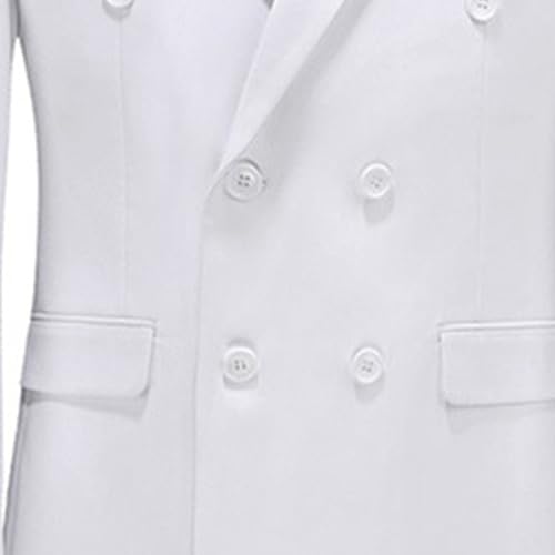 Men's Casual Suit Jacket Double Breasted Business Wedding Prom Blazer Jackets Slim Fit Lightweight Sport Coat4