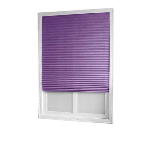Persianas Plisadas Autoadhesivas, Cortinas Opacas for Sala de Estar, baño y balcón para Dormitorio y Hoga(Purple)