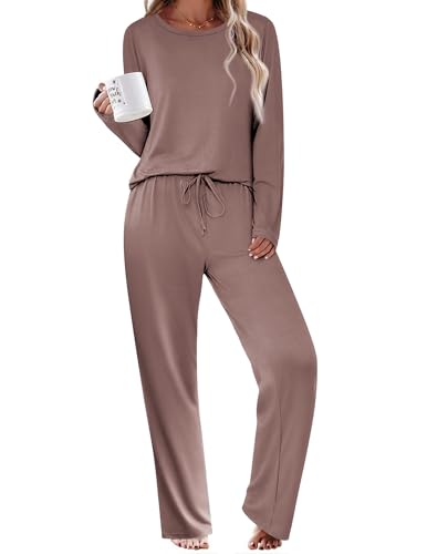 Ekouaer Pajamas for Women Set 2 Piece Pjs Lounge Set Long Sleeve Sleepwear - image 1