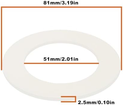 ECSiNG 4Pcs Dual Flush Toilet Seal 81x51x2.5mm Compatible with Glacier Bay 83SGB — view 3