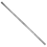 Pacific Arc Stainless Steel Ruler Inch and Metric, with 32nd and 64th Graduations, 48 Inches