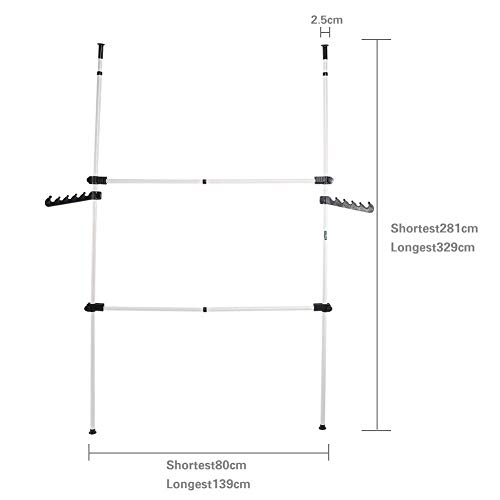 lyrlody Telescopic Clothes Rail - Image 4