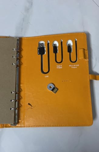 Image of Wireless Charging rechargeble PU /leathritte Notebook Fast Charging with pendrive (Assorted Colour) (Pack of 1)