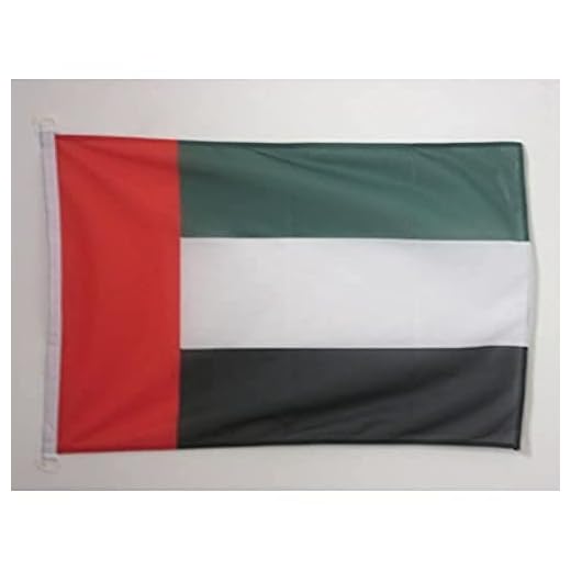 AZ FLAG Förenade Arabemiraten flagga 2 x 3 tum för utomhus - Emirati flaggor 90 x 60 cm - Banderoll 2 x 3 fot stickad polyester med ringar