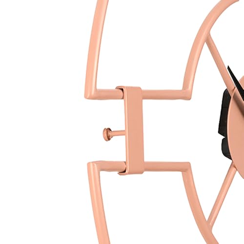 Image of Wakefit Metal Analog Wall Clock Big | 20 Inch | Laser Cut Abstract Home Decor & Gifting Option | for Living Room Study Bedroom & Office Decor | Velint Metal Wall Clock 500 MM Peach