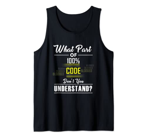 Code-Blooded Programming Coding Geek Programmer Coder Camiseta sin Mangas