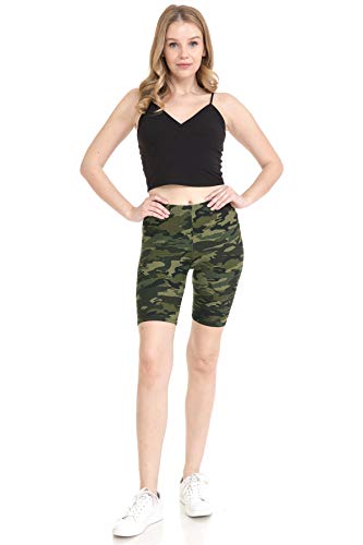 Image of Leggings Depot Women's Fashion Biker Shorts Popular Prints BAT1