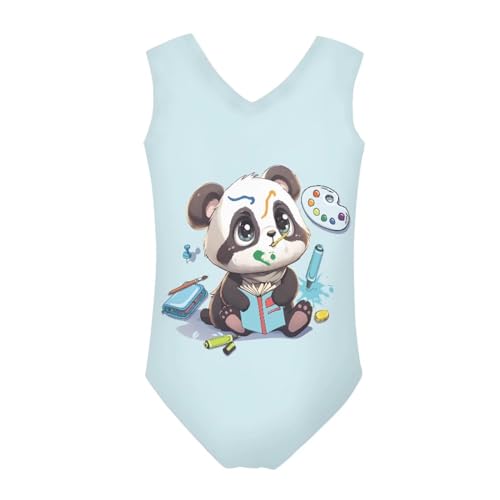 Cartoon Pattern Kids Girls Bathing Suits One Piece Swimsuit Soft & Quick Dry, 5-14Years2