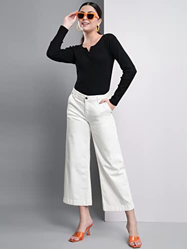 Image of Q - RIOUS Women's Solid Full Sleeve Scoop Neck Top