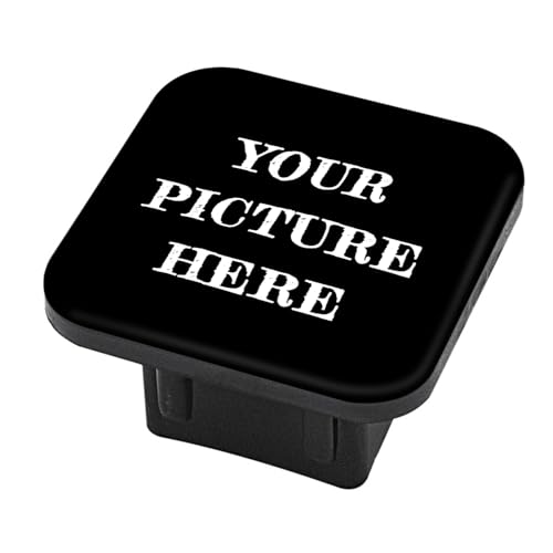 Custom Hitch Cover Fits for 2-Inch Hitch,Personalized Trailer Hitch Cover Add Your Picture Tube Plug Insert,Car Exterior Accessories, Receiver Tube Hitch Plug