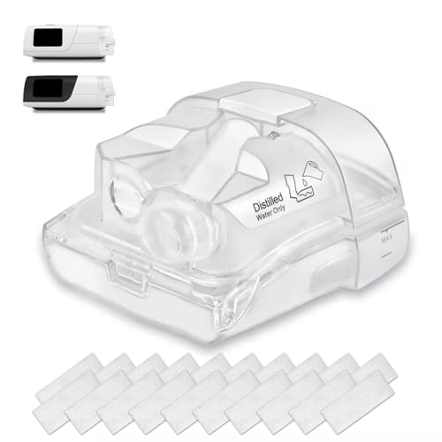 Replacement Water Chamber with 20 Packs Filters for AirSense 11 and AirCurve 11 Humidifier Water Tank Compatible with S11 Series CPAP Machines HumidAir Standard Tub CPAP Supplies and Accessories