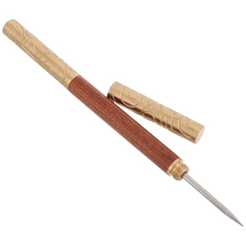 Amosfun Ago per Latte Art Manico in Legno e Acciaio Inossidabile, Bastoncino per Mescolare Polvere di caffè Espresso e Schiuma Latte, Strumento Multifunzionale per Bar e Riutilizzabile