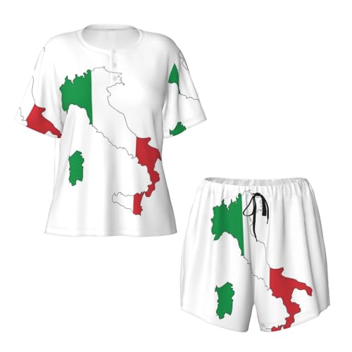 Drapeau italien imprimé carte EdWal - Poster mural de qualité