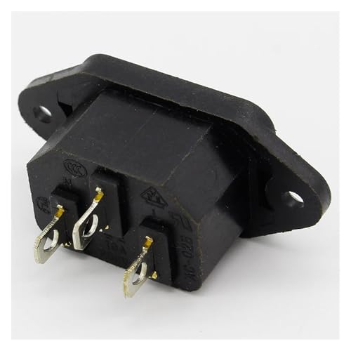 Conector de entrada IEC 320 C14 macho de 3 polos con corriente de CA 250V 10A para panel, 5 uds 3