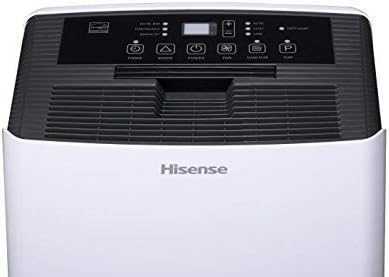 Close-up of the Hisense DH-7019KP1WG dehumidifier control panel