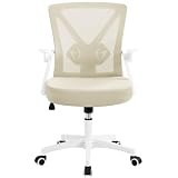 Soberine Sedia Ufficio Scrivania Ergonomica con Supporto Lombare Beige