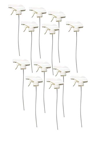 The Bucko Replacement Standard Trigger Sprayers (12) – White Trigger and Nozzle Spray Head for 32 Oz Bottles| Replacement Part for Spray Bottles