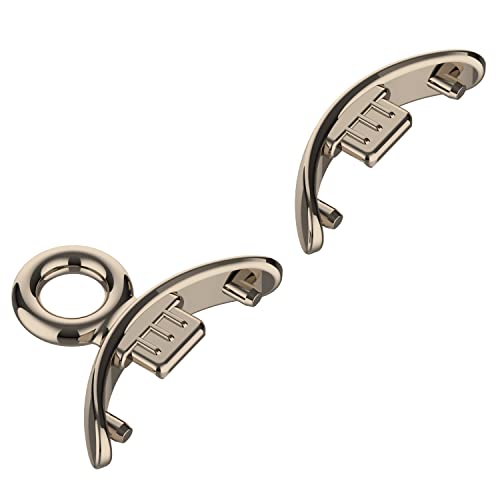 CZhkg Pendant Lanyard for Xiaomi Mi Band 8, Stainless Steel, Golden, 32.2mm, Watch Band Accessory, golden 3, 32.2 mm x 127 mm x 6 mm - Image 3