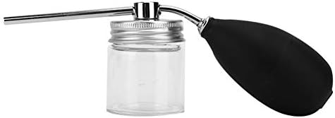 ANGGREK Aplicador de pelo, aplicador de spray de fibras de pelo de botella de vidrio con bomba de goma de alta resistencia