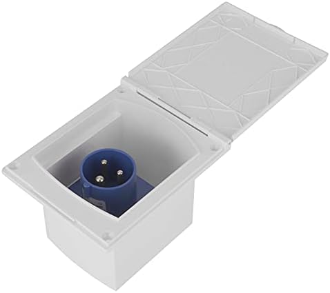 aqxreight RV Plug Socket 16A 240V 3 Pin Flush Female Power Outlet for Motorhome Trailer and Electrical Connection